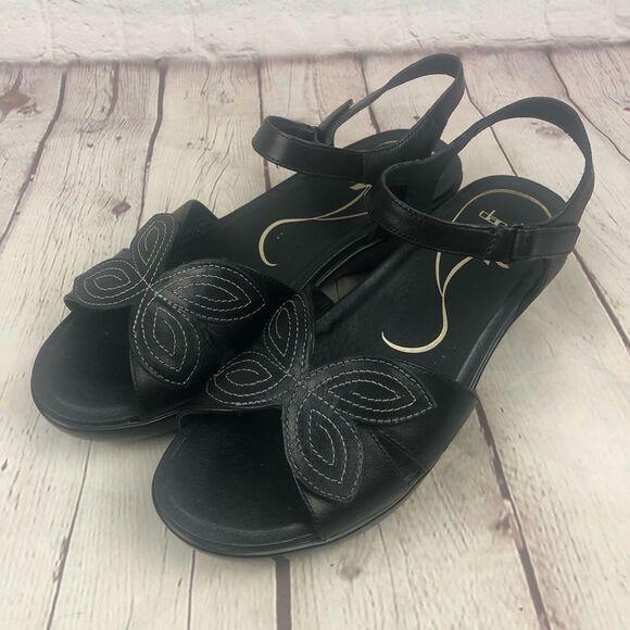 Dansko Black Leather Sandals Women's EU 40 - Picture 2 of 12